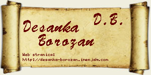 Desanka Borozan vizit kartica